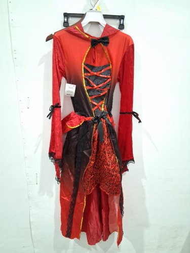 WOMEN'S RED RIDING HOOD COSTUME DRESS - LARGE - RED/BLACK (STYLE: 12863 L) image 2