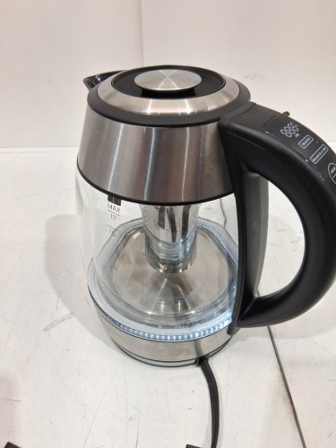 Chefman Dual-Glass Cool-Touch Digital Kettle with Adjustable Temperature and Removable Tea Infuser - 1.7L Cap - stainless steel/black (Model: RJ11-17-CTI-DG-CA-CO/1992747) image 5
