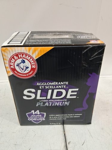 arm and hammer clump and seal slide platinum clumping litter with 14 day odour control - 37LBS image 3