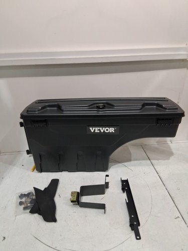 VEVOR truck bed storage box, lockable lid, waterproof ABS wheel well tool box compatible with chevrolet silverado 1500 GMC Sierra 1500 2019-2021, drive side - 25L - black (ZP20220406B01) image 5