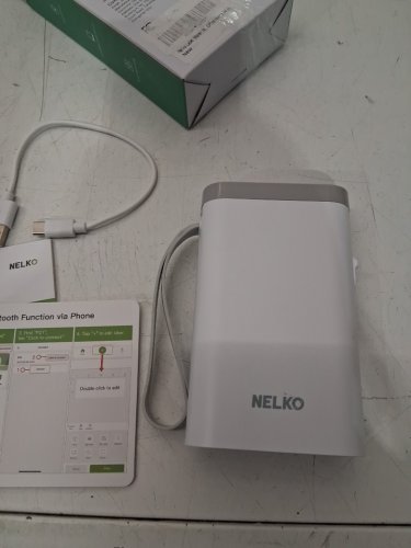 Nelko Portable Bluetooth Label Maker with Companion App - White/Grey (Model: P21) image 3
