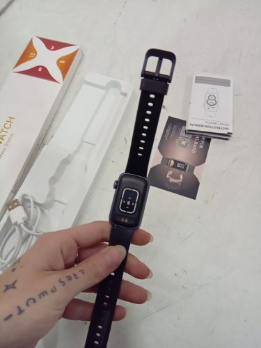 Fitness Tracker watch Health Monitor/Calorie Steps Counter - black image 4