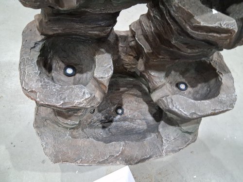 Multilevel Rock Fountain with LED Lights - 29" x 15" x 13" - grey (model: OFL008GR) image 5