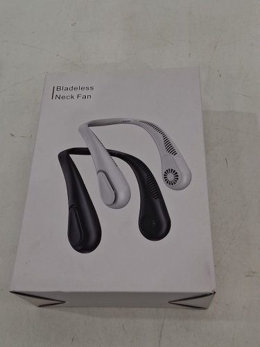 AMACOOL BLADELESS NECK FAN - RECHARGEABLE BATTERY POWERED - 3 SPEEDS - black  - (MODEL: HF370) image 2