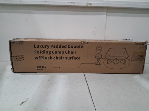 LANMOUNTAIN LUXURY PLUSH FLEECE PADDED DOUBLE LOVESEAT FOLDING CAMPING CHAIR - 55" , 600LB CAPACITY - DARK BLUE image 5