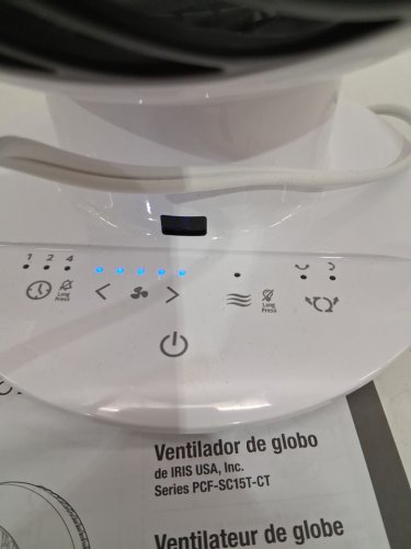 IRIS Woozoo 5-Speed OSCILLATING Globe Fan - 82FT RANGE - WHITE (Model: PCF-SC15T-CT/2354207) image 4