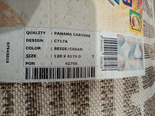 elite carpet panama carving area rug - 4ft x 5.5ft - beige/cream (model: c717a) image 4