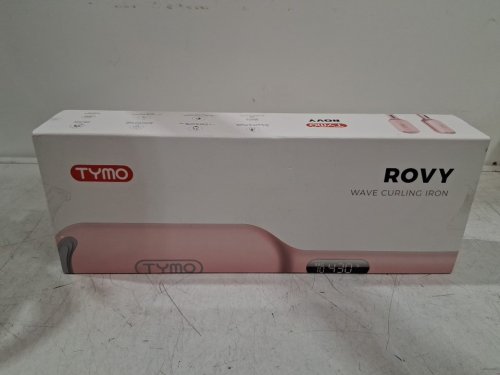 tymo rovy deep hair waver crimper compact hot iron with ceramic tourmaline barrel - 1" - pink/grey (model: hc507p) image 2