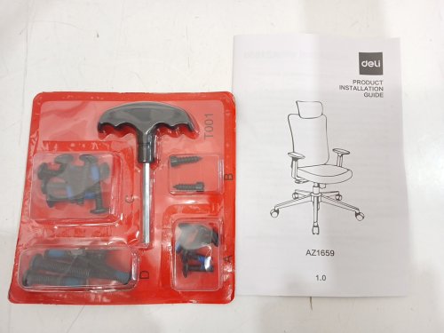 deli Ergonomic High back Office Chair with Adjustable Lumbar Support and Headrest - 330lbs cap - Black (Model: AZ1659) image 7