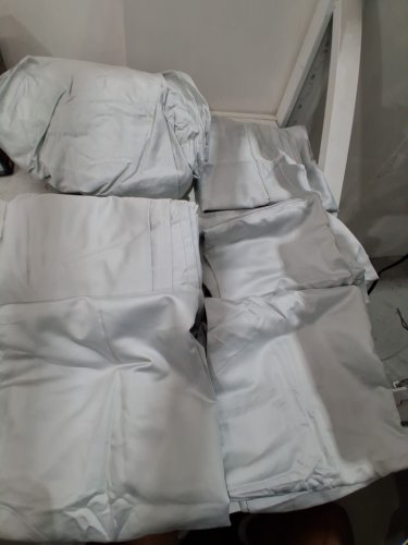 6PC Kirkland Signature 680 Thread Count Sheet Set - king - LIGHT BLUE - (Style: 1306091) image 3