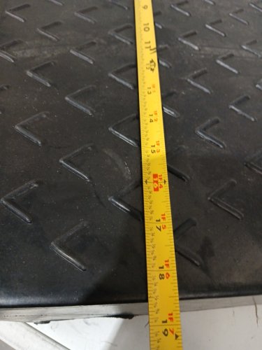 heavy duty portable rubber threshold curb ramp - 18" x 15" x 5.5" - black image 3