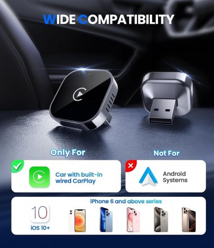 Teeran Wireless Apple Carplay Adapter For IOS 10+  (MODEL: 05) image 3