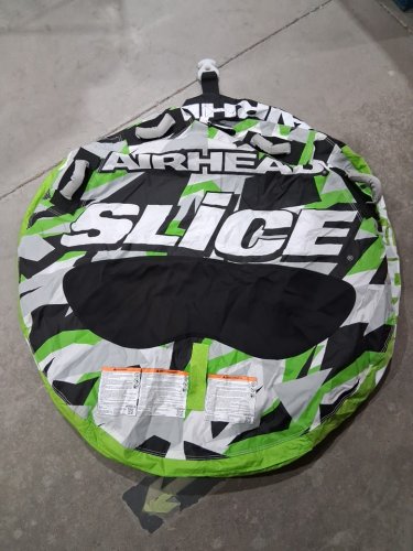 Airhead Inflatable double rider towable tube - camo pattern - green / grey / black (model: aht22sl) image 2