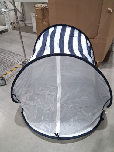 babymoov anti-uv baby & toddler pop-up sunshade shelter with upf 50+ protection - blue stripe (model: ao38217) image 4