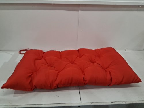 outdoor bench cushion with ties - 40" x 21" - red image 2