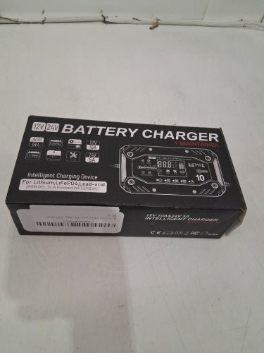 COREBOX POWER 7-stage Intelligent Battery Charger and Maintainer - 12V 10A & 24V 5A - RED (Model: H-10CD) image 2