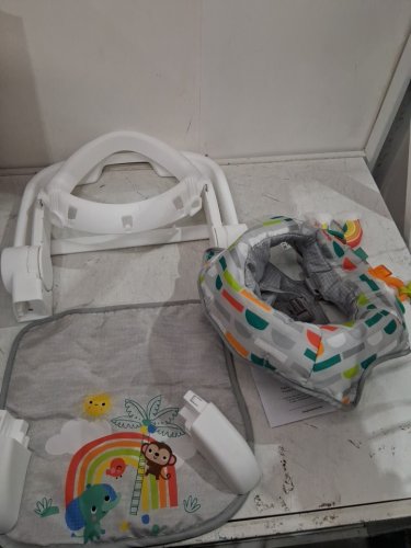 infant's bright starts playful paradise learn-to-sit floor seat - 4 to 12 months - grey (model: 12956) image 3