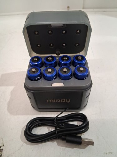 8PK MIADY LITHIUM RECHARGEABLE AA BATTERIES WITH CHARGING CASE - GREY (MODEL: TF-CD-066CE) image 2