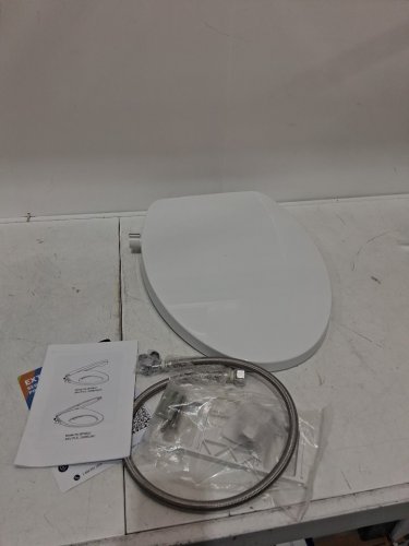 garvee non-electric round elongated bidet toilet seat with dual self-cleaning nozzles- white (model: pls-335bhgpx) image 3