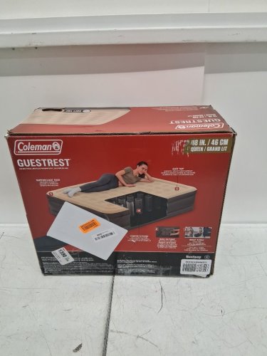 COLEMAN BLOW UP AIR MATTRESS AIRBED - Queen - 18" - GREY/BEIGE (MODEL: 200031095) image 3