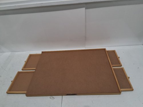 BITS AND PIECES WOODEN PUZZLE STORAGE PLATEAU PUZZLE BOARD WITH 4 DRAWERS - 22.25" X 30" (MODEL: 47271) image 3