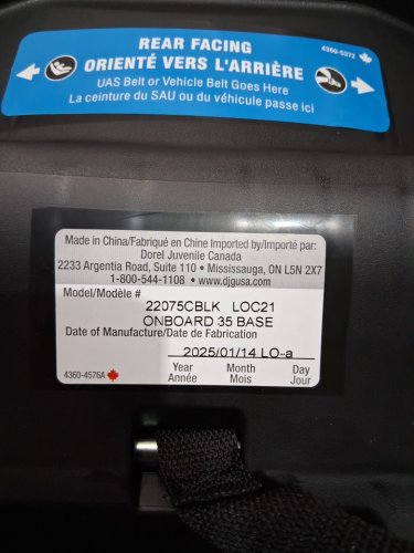 DOREL JUVENILE SAFETY 1ST EXTRA CAR SEAT BASE, FOR ONBOARD 35 / SUREFIT 35 / MAXI-COSI 35 CAR SEATS - BLACK (MODEL: 22075CBLK) image 7
