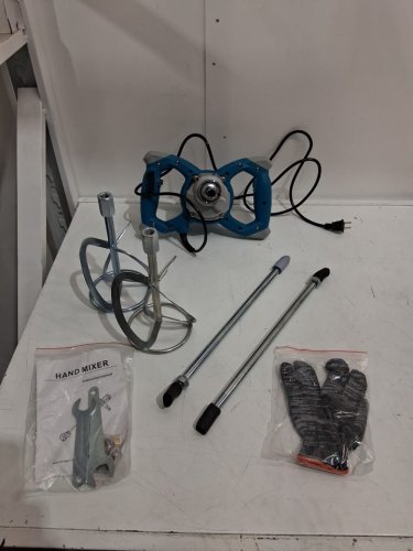Electric Handheld Cement Mixer - blue/SILVER image 3