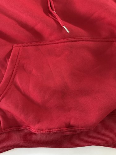 WOMEN'S FLEECE HOODIE - MEDIUM - RED image 2