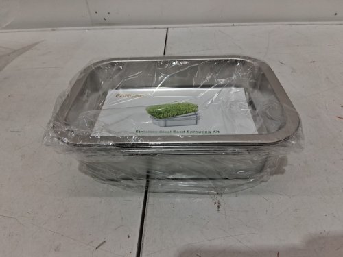 6PC Fanhao Stainless Steel Soil-free Sprouting Tray Kit for Indoor Plants image 3