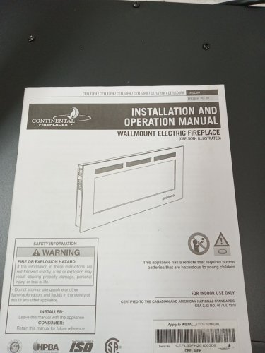 napoleon linear wall mounted electric fireplace - 60" - black (model: w385-2167) image 6