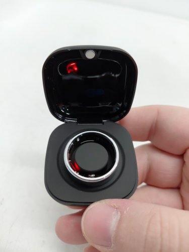 Unisex Smart Ring Wearable Fitness and Health Tracker with Companion App - Size 9 - silver image 2