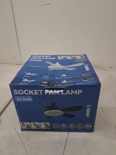 Socket Fan Light with Remote - 24" - 30W - 3000K/4000K/6500K - WHITE image 2