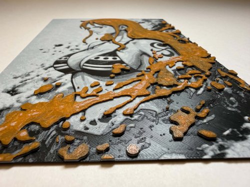 6"x8" 3D Printed - Nami - From the anime, One Piece - Textured Photo image 2