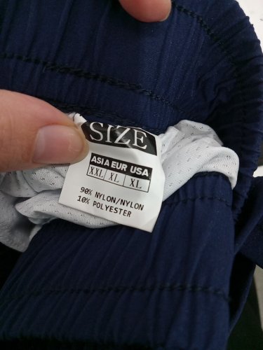 MEN'S SWIM TRUNKS with zipper pockets and liner - Extra Large - NAVY BLUE image 4