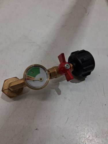 GASPRO PROPANE REFILL ADAPTER WITH METER - FILL A 1LB BOTTLE FROM A 20LBS TANK- SOLID BRASS image 3