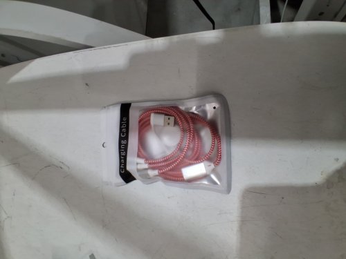 Homailida 4‑in‑2 Multi Fast Charger Cable – 1.8M USB‑A/USB‑C to iPhone/Type‑C/Micro USB & Apple Watch – Nylon Braided- 6ft - red/white (model: Red-01) image 2