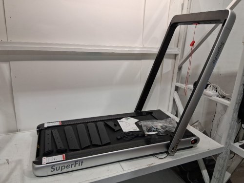 COSTWAY SUPERFIT FOLDING TREADMILL WITH REMOTE - APP SPEAKER  - LED DISPLAY -2.25HP WITH 7.5MPH TOP SPEED - SILVER (MODEL: SP37591SH-SL) image 4
