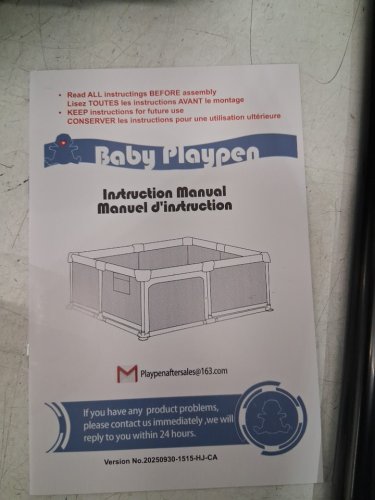 mloong Baby Playpen with Mat - 59" x 59" - Grey image 6