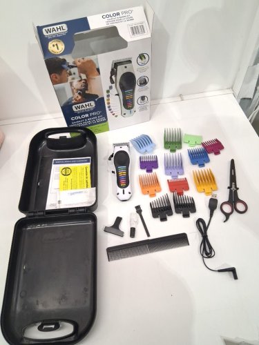 Wahl Color Pro Cord/Cordless Haircut and Beard Kit with 12 Attachment Guards - black/white (model: 1656565/3303) image 2