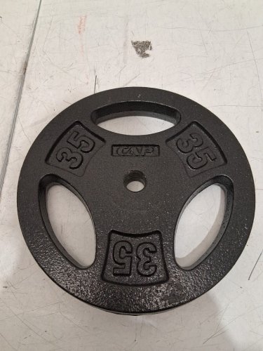 CAP Barbell Standard 1-inch Grip Weight Plate - 35LBS - grey image 4