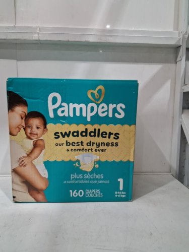 160pk pampers swaddlers best dryness disposable diapers - size 1 (8-14lb) image 3