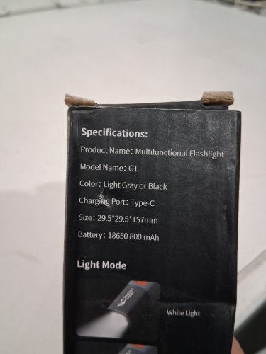 SMILING SHARK Waterproof Powerful Mini LED Flashlight with Hook AND 3 LIGHT MODES - BLACK (MODEL:G1) image 3