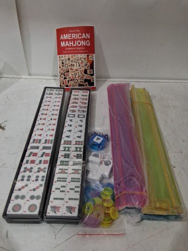 166pc american mahjong game set with case - blue image 2