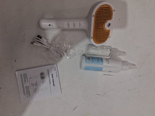UNBRANDED press pet spray hair removal COMB - gold/WHITE image 3