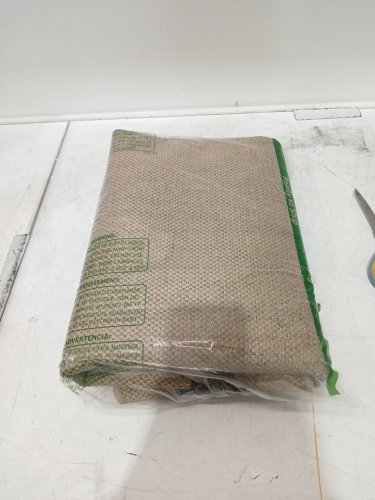 jute checkered rug - 34" x 58" - brown image 2