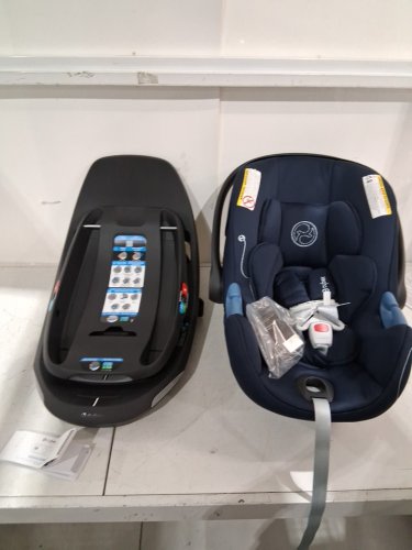 cybex gold aton g swivel 180° car seat with sensorsafe & base - ocean blue image 2