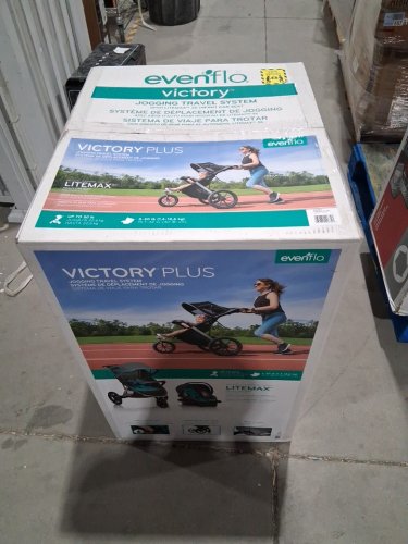 Evenflo Victory Plus Jogger Travel System - includes littlemax 35 rear-facing car seat - blue/black (model: TS800212149C) image 2