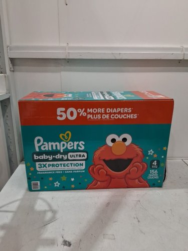 156pk Pampers Baby Dry Ultra Diapers - size 4 - elmo sesame street image 2