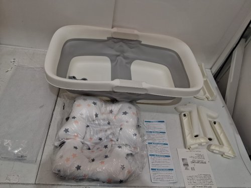Orzbow Collapsible Baby Bathtub with Cushion & Thermometer - for 0-36 Months - grey (model: A250724) image 3