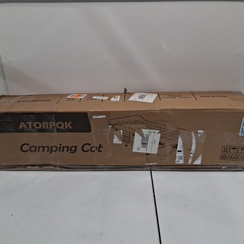 ATORPOK FOLDING PORTABLE CAMPING COT - 450LB CAPACITY - BLUE - (MODEL: DXR-CC7008-2BT) image 2
